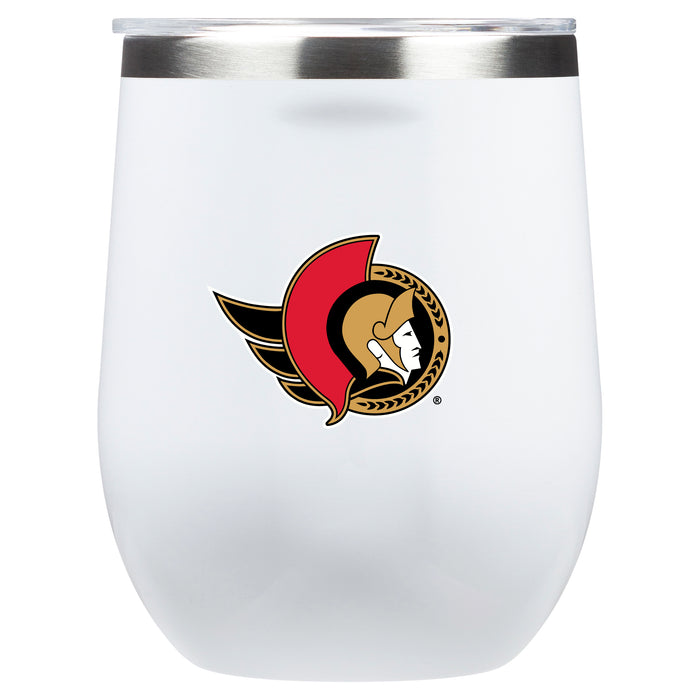 Corkcicle Stemless Wine Glass with Ottawa Senators Primary Logo