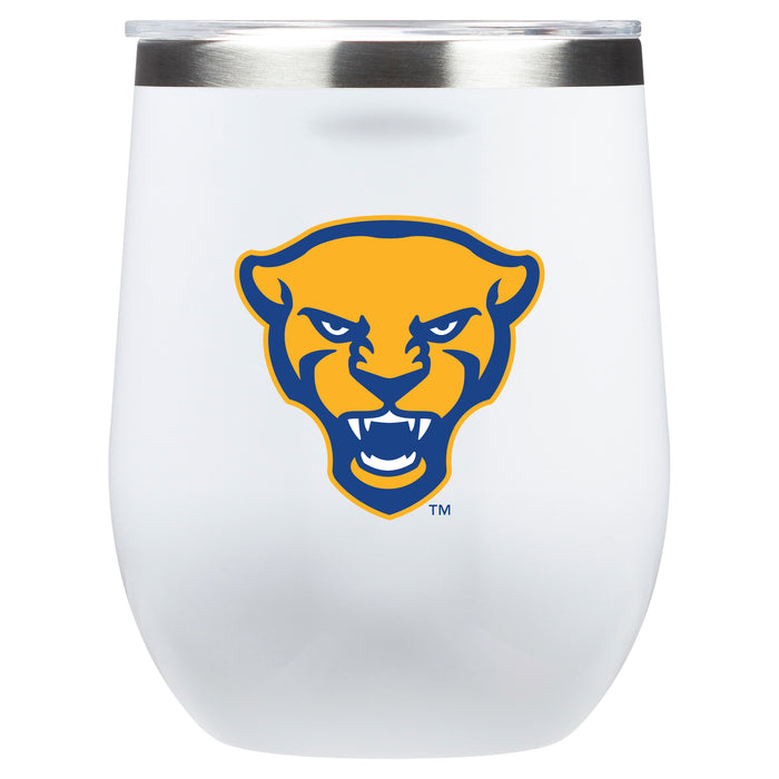 Corkcicle Stemless Wine Glass with Pittsburgh Panthers Secondary Logo