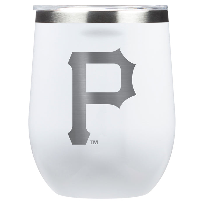 Corkcicle Stemless Wine Glass with Pittsburgh Pirates Primary Logo