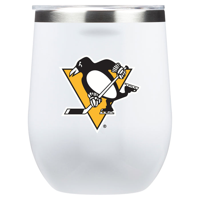 Corkcicle Stemless Wine Glass with Pittsburgh Penguins Primary Logo