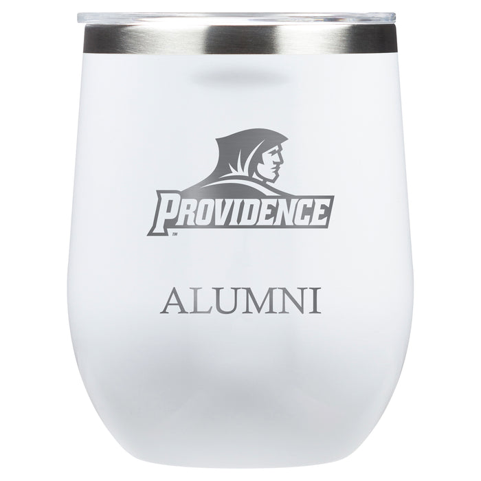 Corkcicle Stemless Wine Glass with Providence Friars Alumnit Primary Logo