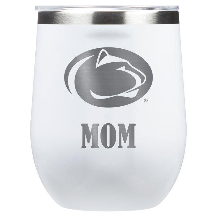 Corkcicle Stemless Wine Glass with Penn State Nittany Lions Mom Primary Logo