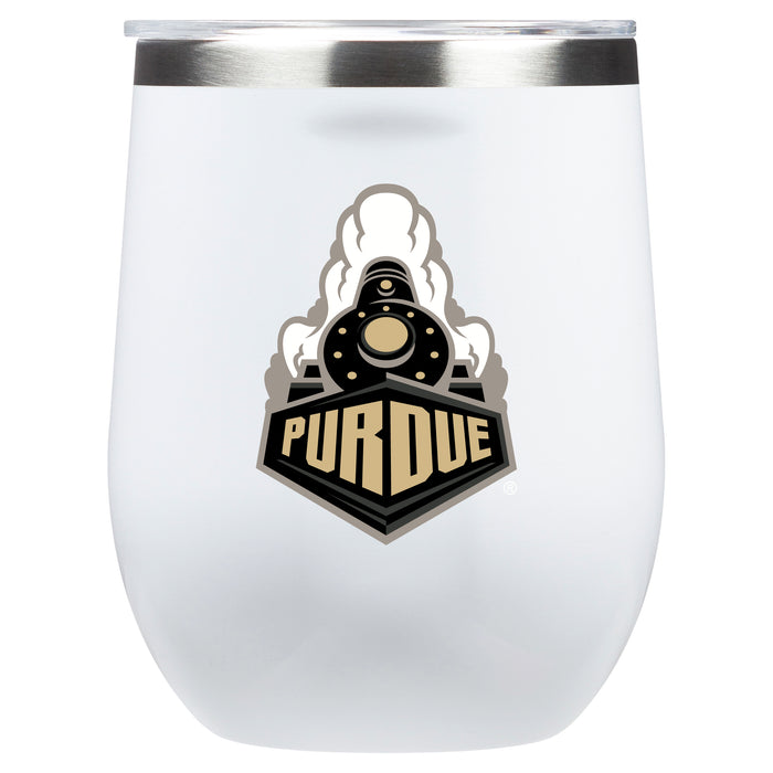 Corkcicle Stemless Wine Glass with Purdue Boilermakers Secondary Logo