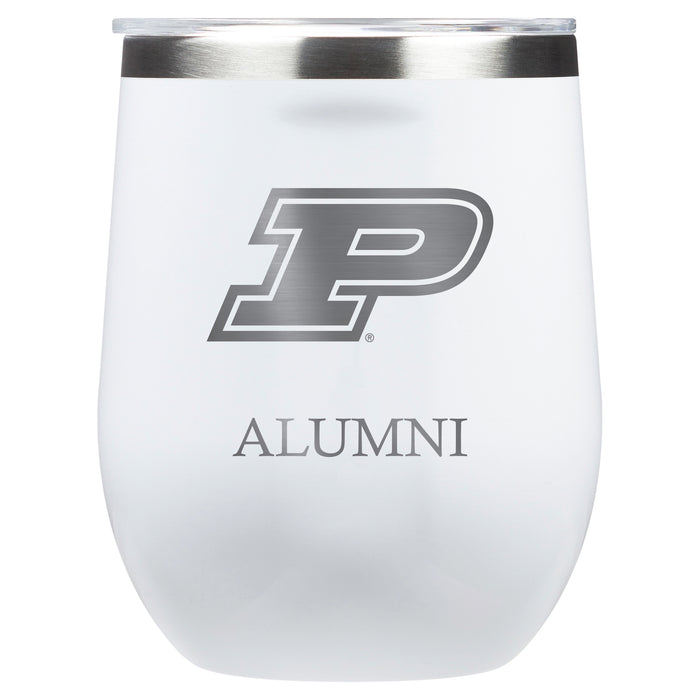 Corkcicle Stemless Wine Glass with Purdue Boilermakers Alumnit Primary Logo