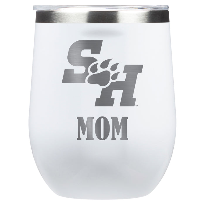 Corkcicle Stemless Wine Glass with Sam Houston State Bearkats Mom Primary Logo