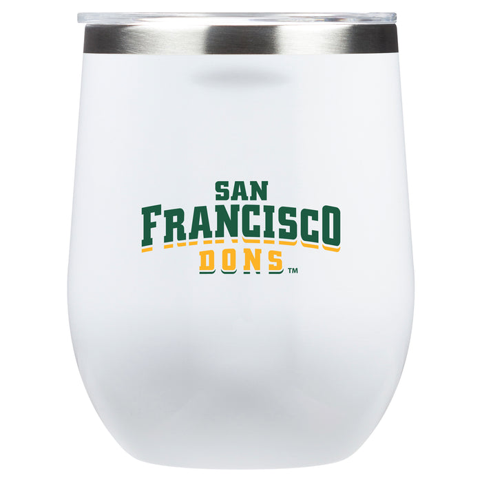 Corkcicle Stemless Wine Glass with San Francisco Dons Primary Logo