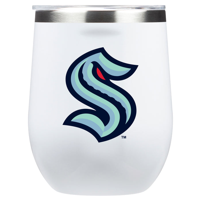 Corkcicle Stemless Wine Glass with Seattle Kraken Primary Logo