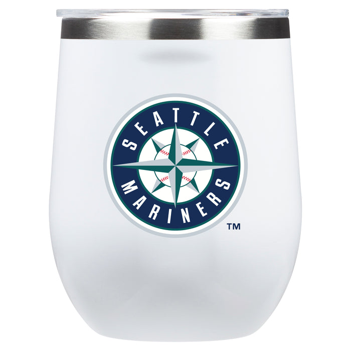 Corkcicle Stemless Wine Glass with Seattle Mariners Primary Logo