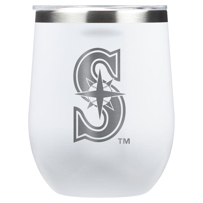 Corkcicle Stemless Wine Glass with Seattle Mariners Secondary Etched Logo