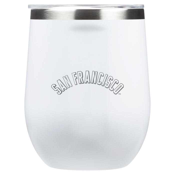 Corkcicle Stemless Wine Glass with San Francisco Giants Wordmark Etched Logo