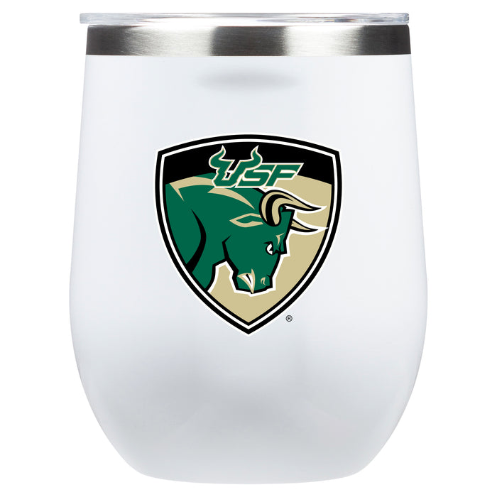 Corkcicle Stemless Wine Glass with South Florida Bulls Secondary Logo