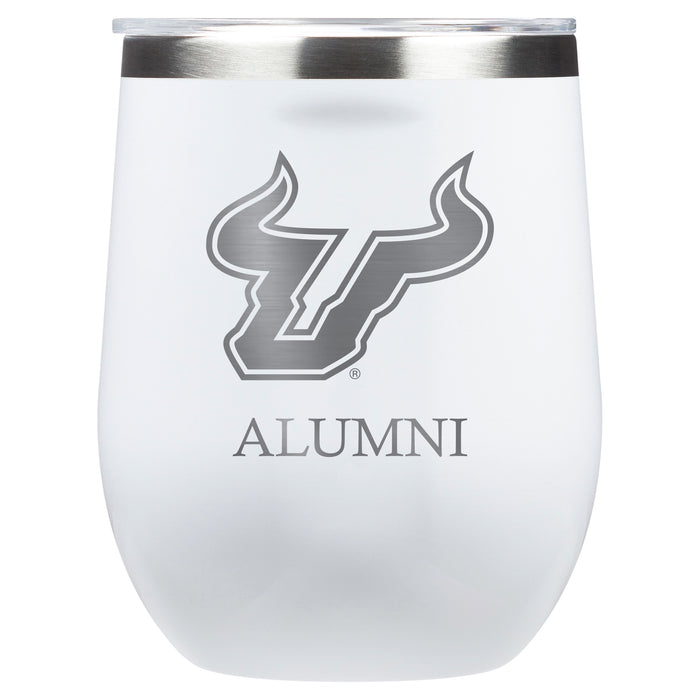 Corkcicle Stemless Wine Glass with South Florida Bulls Alumnit Primary Logo