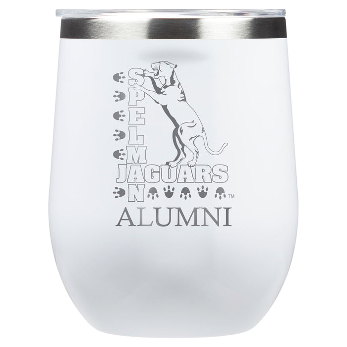 Corkcicle Stemless Wine Glass with Spelman College Jaguars Alumnit Primary Logo