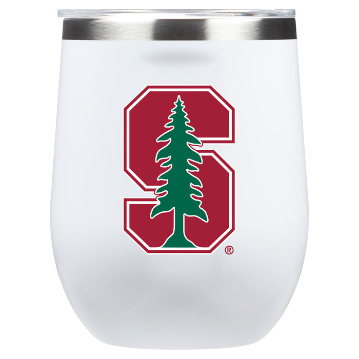 Corkcicle Stemless Wine Glass with Stanford Cardinal Primary Logo