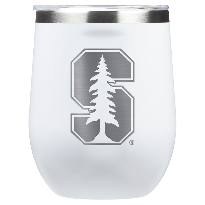 Corkcicle Stemless Wine Glass with Stanford Cardinal Primary Logo