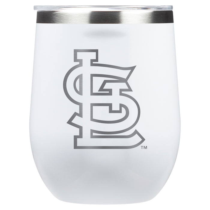 Corkcicle Stemless Wine Glass with St. Louis Cardinals Secondary Etched Logo