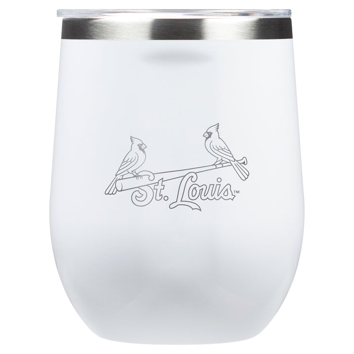 Corkcicle Stemless Wine Glass with St. Louis Cardinals Wordmark Etched Logo
