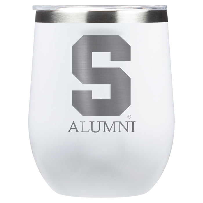 Corkcicle Stemless Wine Glass with Syracuse Orange Alumnit Primary Logo
