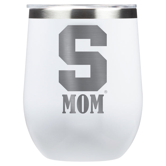 Corkcicle Stemless Wine Glass with Syracuse Orange Mom Primary Logo