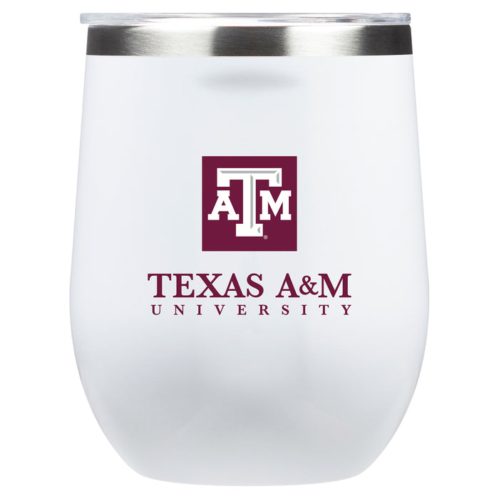 Corkcicle Stemless Wine Glass with Texas A&M Aggies Secondary Logo