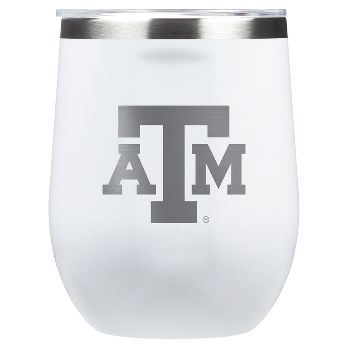 Corkcicle Stemless Wine Glass with Texas A&M Aggies Primary Logo