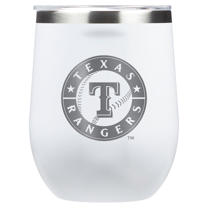 Corkcicle Stemless Wine Glass with Texas Rangers Primary Logo