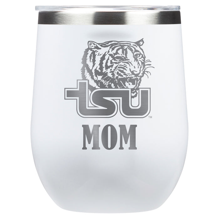 Corkcicle Stemless Wine Glass with Tennessee State Tigers Mom Primary Logo