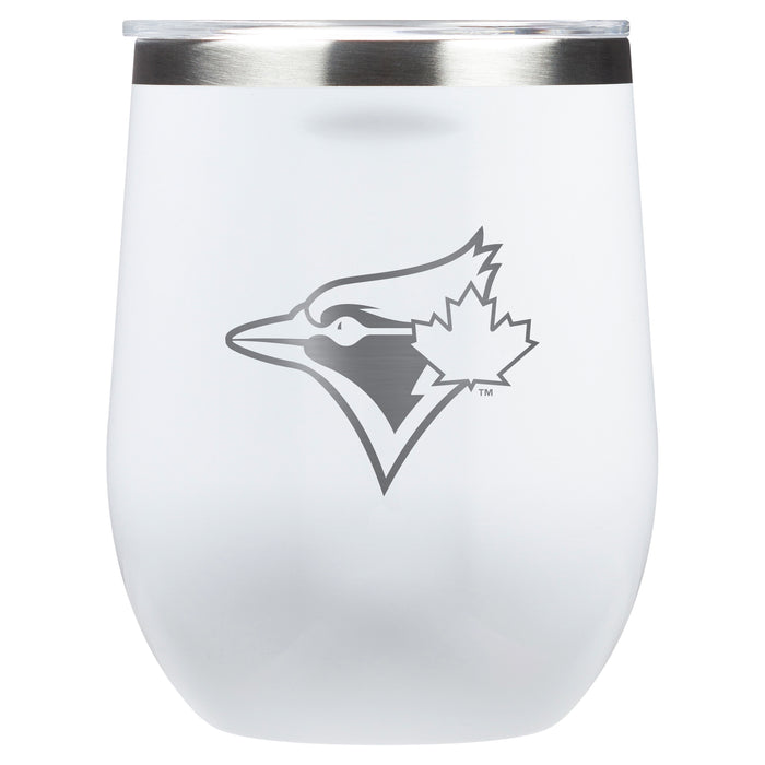 Corkcicle Stemless Wine Glass with Toronto Blue Jays Secondary Etched Logo