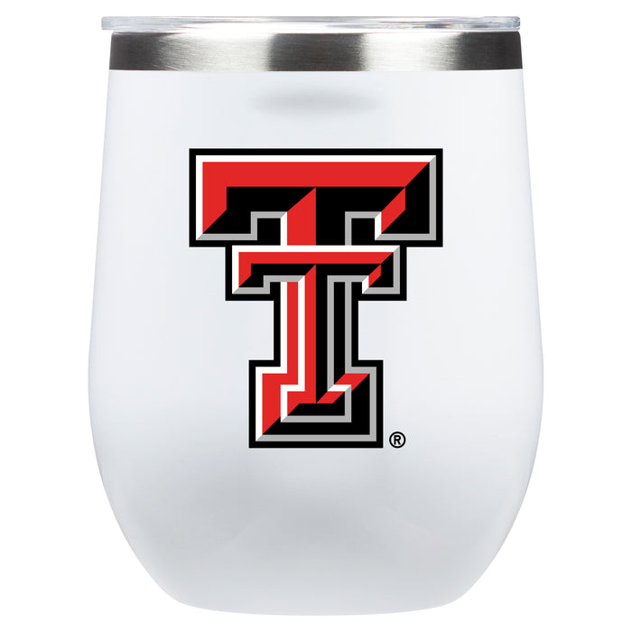 Corkcicle Stemless Wine Glass with Texas Tech Red Raiders Primary Logo