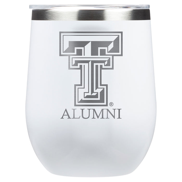 Corkcicle Stemless Wine Glass with Texas Tech Red Raiders Alumnit Primary Logo