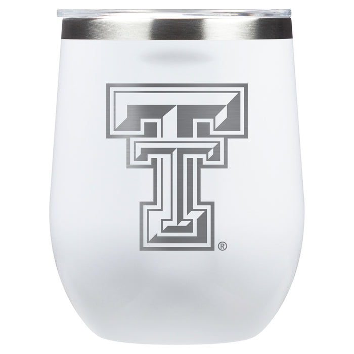 Corkcicle Stemless Wine Glass with Texas Tech Red Raiders Primary Logo