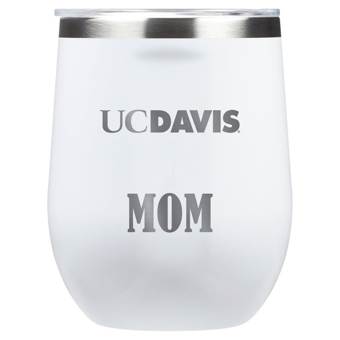 Corkcicle Stemless Wine Glass with UC Davis Aggies Mom Primary Logo