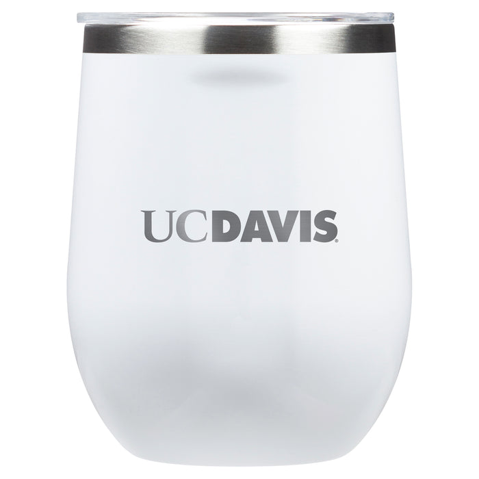 Corkcicle Stemless Wine Glass with UC Davis Aggies Primary Logo