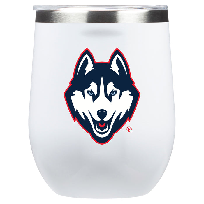 Corkcicle Stemless Wine Glass with Uconn Huskies Primary Logo