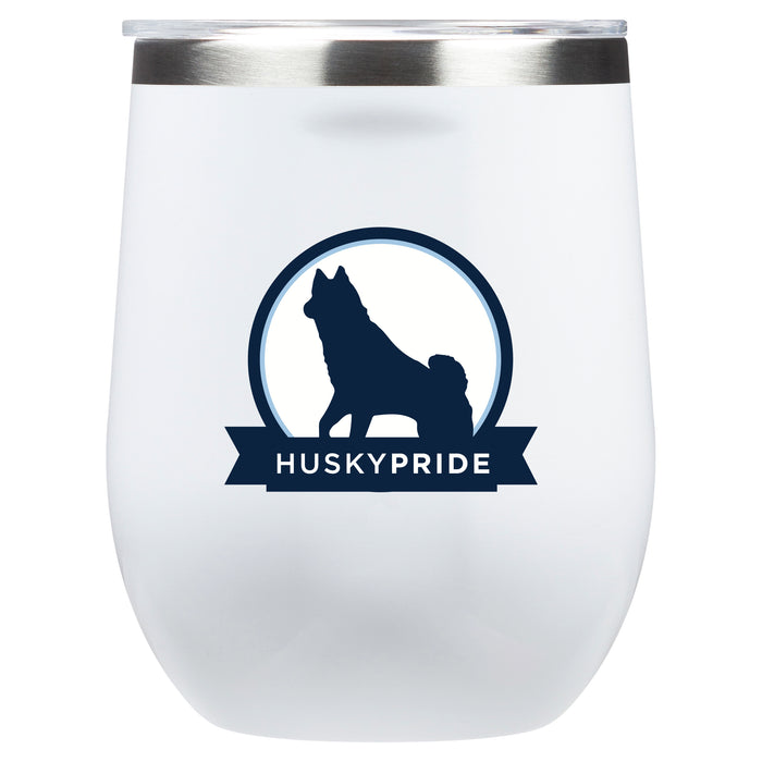 Corkcicle Stemless Wine Glass with Uconn Huskies Secondary Logo