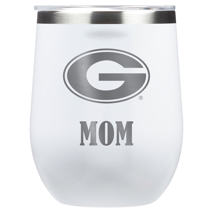 Corkcicle Stemless Wine Glass with Georgia Bulldogs Mom Primary Logo
