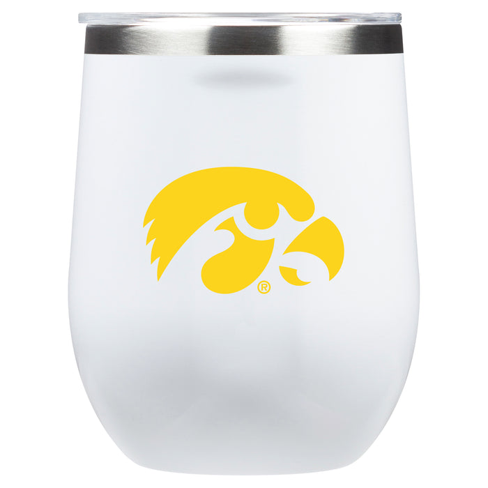 Corkcicle Stemless Wine Glass with Iowa Hawkeyes Primary Logo