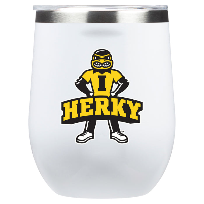 Corkcicle Stemless Wine Glass with Iowa Hawkeyes Secondary Logo