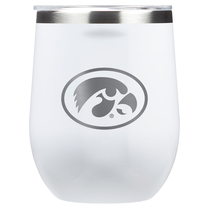 Corkcicle Stemless Wine Glass with Iowa Hawkeyes Primary Logo