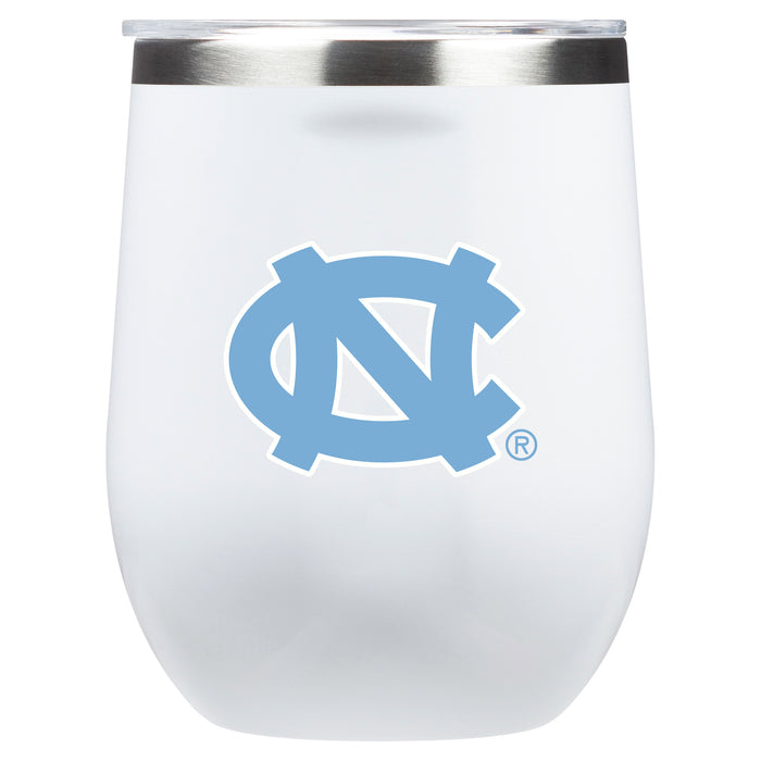 Corkcicle Stemless Wine Glass with UNC Tar Heels Primary Logo