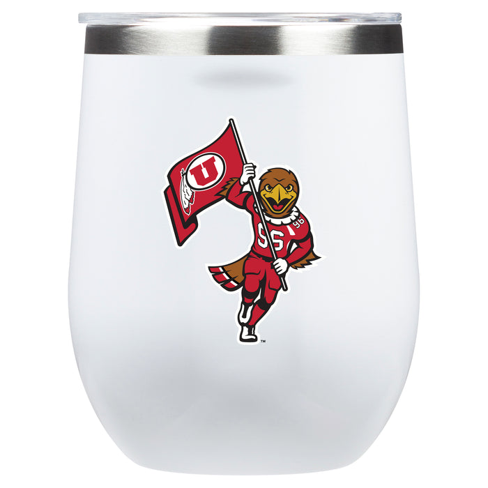 Corkcicle Stemless Wine Glass with Utah Utes Secondary Logo