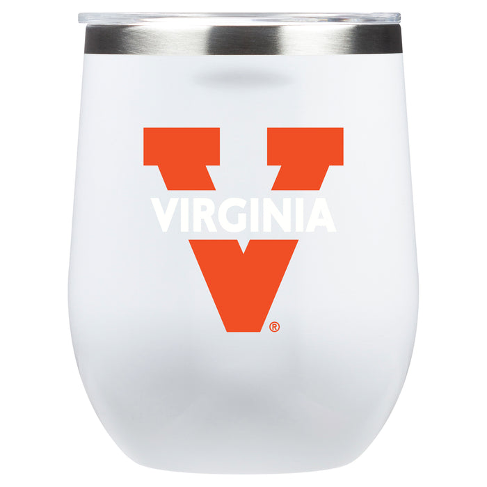 Corkcicle Stemless Wine Glass with Virginia Cavaliers Secondary Logo