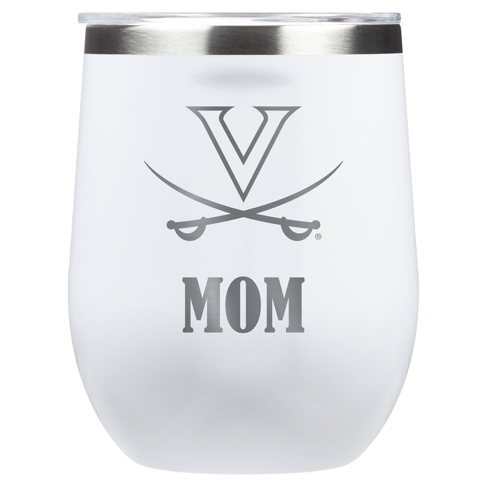 Corkcicle Stemless Wine Glass with Virginia Cavaliers Mom Primary Logo