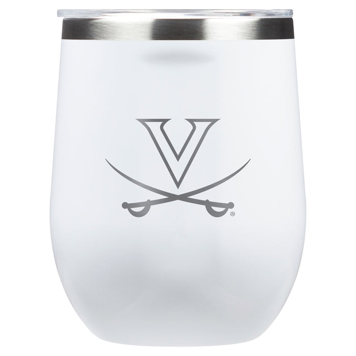 Corkcicle Stemless Wine Glass with Virginia Cavaliers Primary Logo