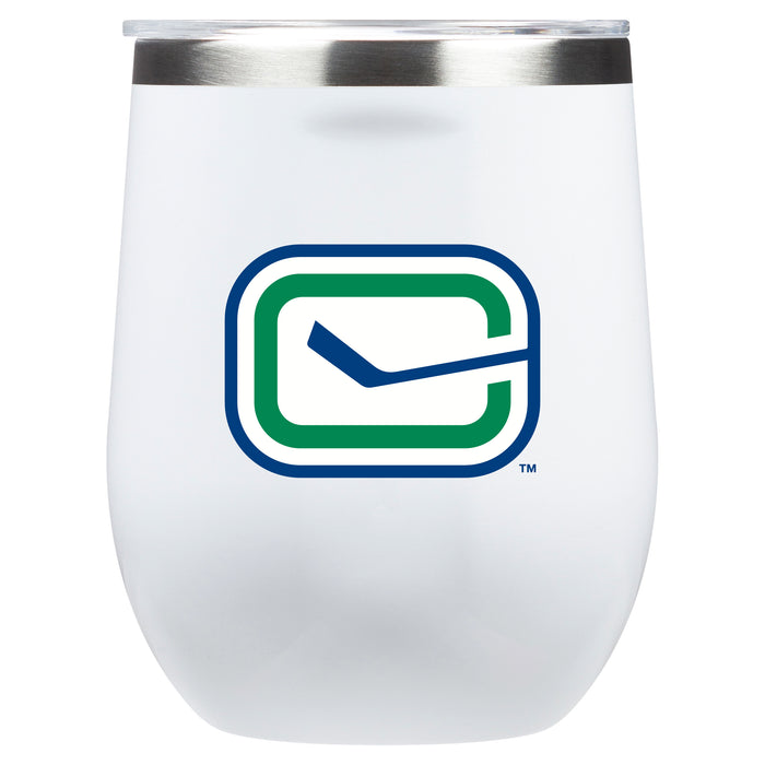 Corkcicle Stemless Wine Glass with Vancouver Canucks Secondary Logo