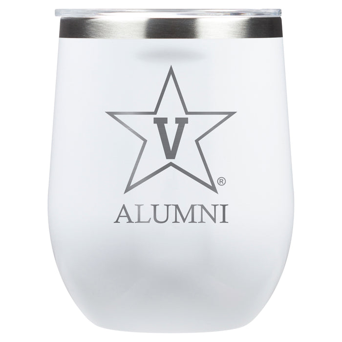 Corkcicle Stemless Wine Glass with Vanderbilt Commodores Alumnit Primary Logo