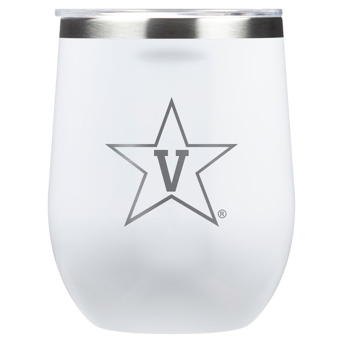 Corkcicle Stemless Wine Glass with Vanderbilt Commodores Primary Logo