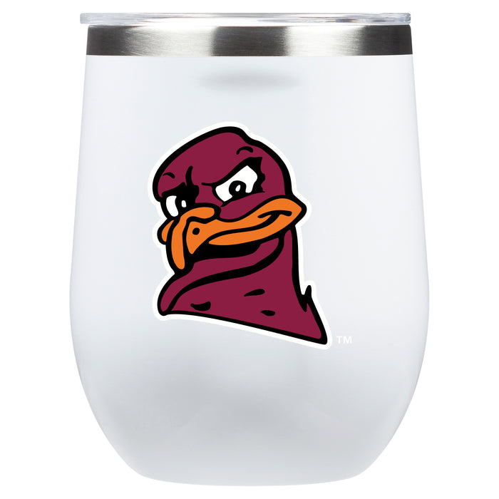 Corkcicle Stemless Wine Glass with Virginia Tech Hokies Secondary Logo