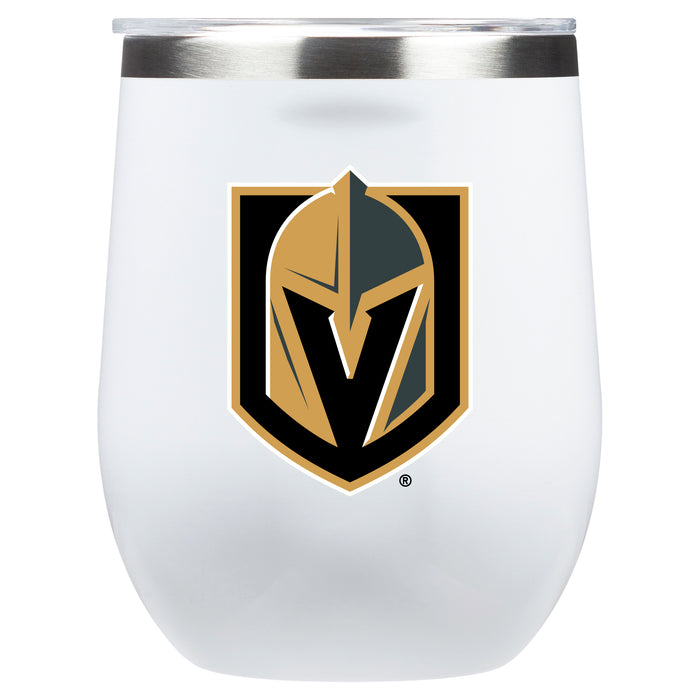 Corkcicle Stemless Wine Glass with Vegas Golden Knights Primary Logo