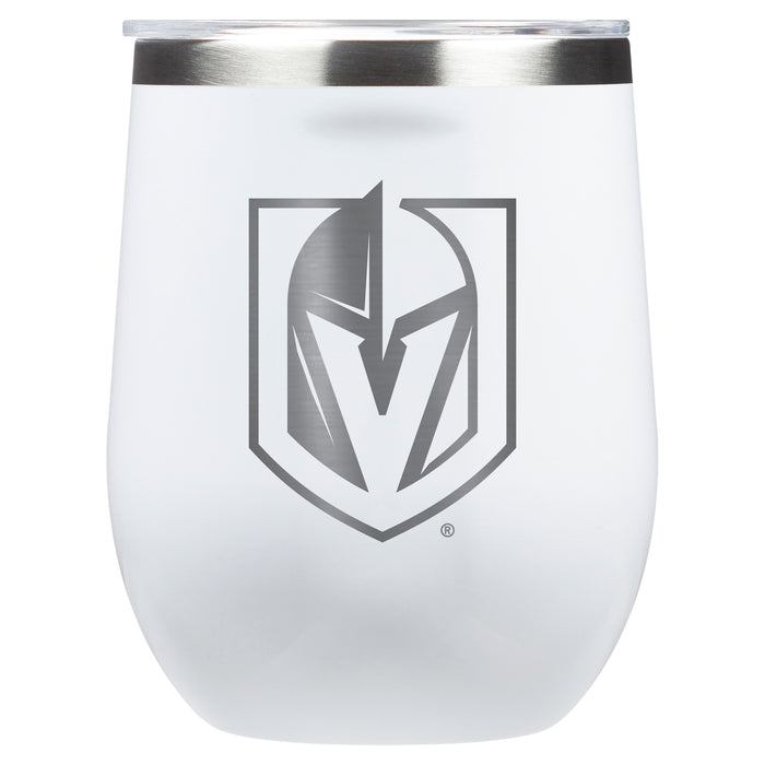 Corkcicle Stemless Wine Glass with Vegas Golden Knights Primary Logo